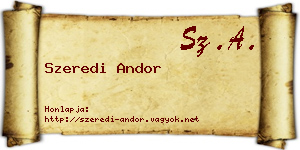 Szeredi Andor névjegykártya